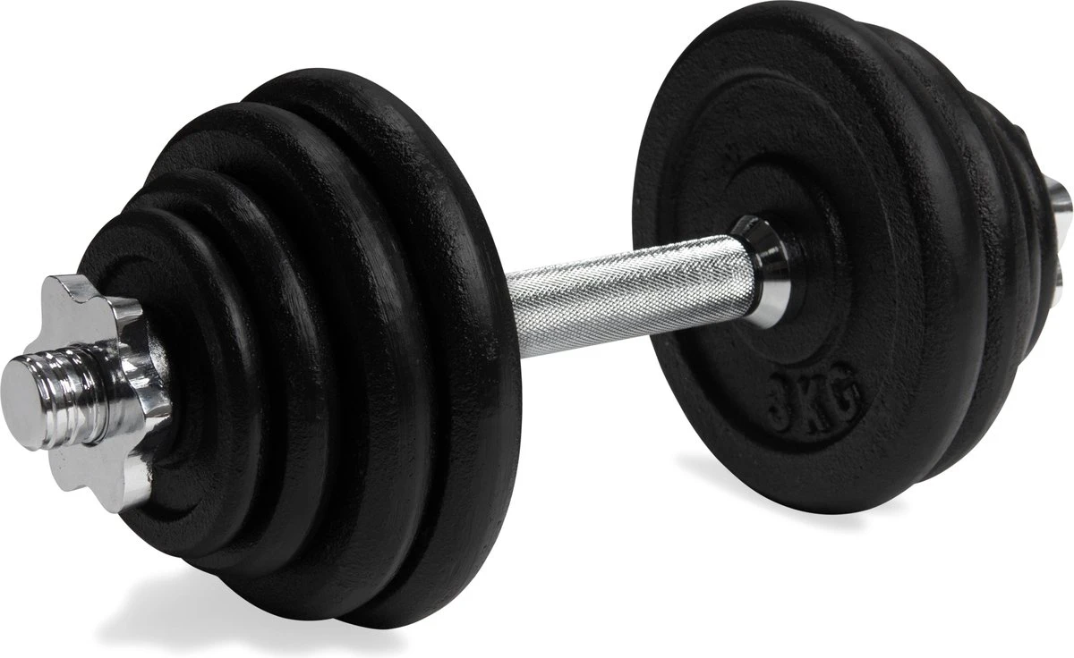 Dumbbellset - VirtuFit Verstelbare Dumbbellset Pro - Halterset - Gietijzer - 15 Kg 3 Dumbbellset - VirtuFit Verstelbare Dumbbellset Pro - Halterset - Gietijzer - 15 Kg