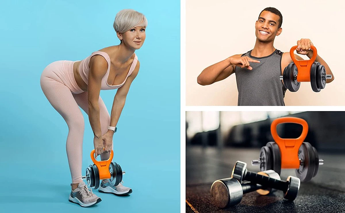 MJ Sports Premium Dumbbell To Kettlebell Grip - Dumbbell Naar Kettlebell Verstelbaar - Dumbbells - Kettlebells - Gewichten - Fitness - One Size - Oranje 11 MJ Sports Premium Dumbbell To Kettlebell Grip - Dumbbell Naar Kettlebell Verstelbaar - Dumbbells - Kettlebells - Gewichten - Fitness - One Size - Oranje - Afbeelding 9