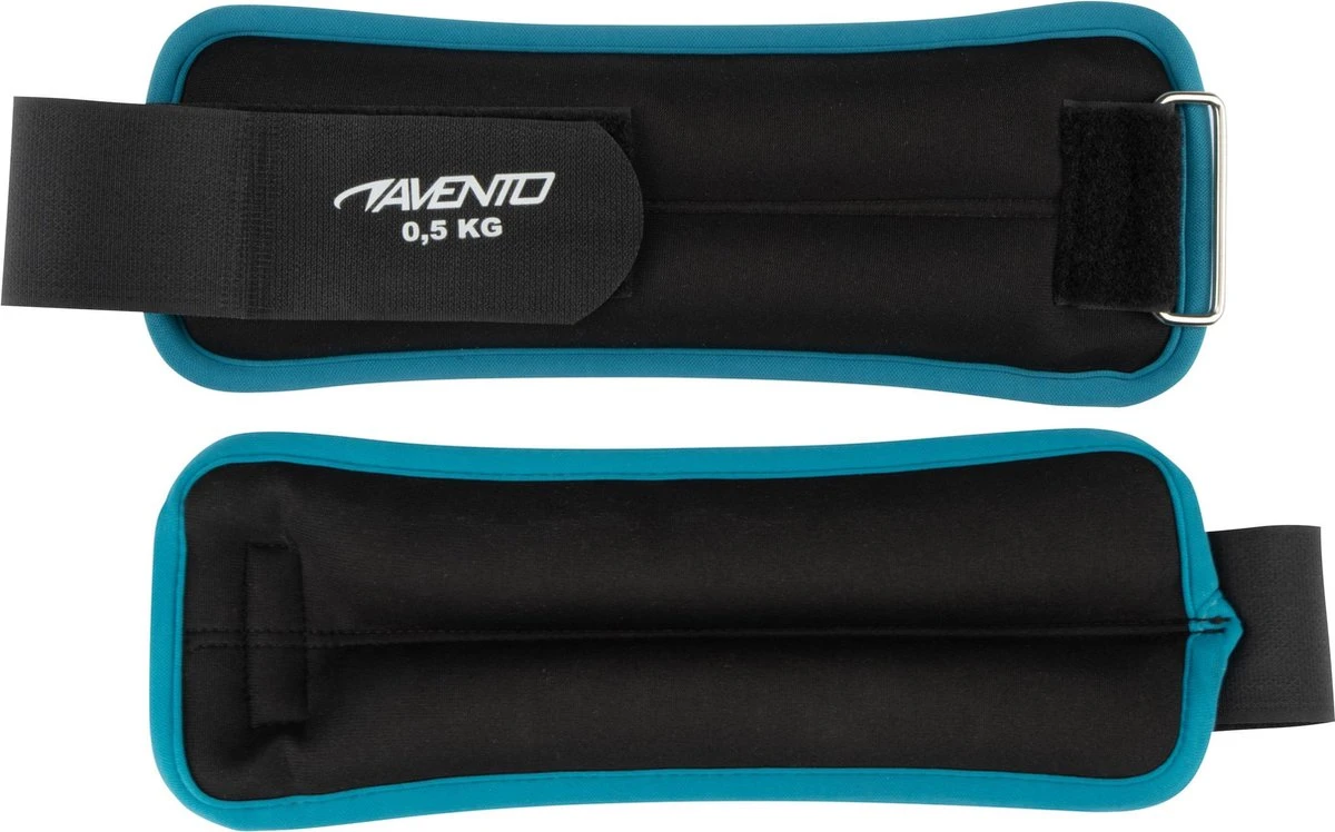 Avento Pols/Enkel Gewicht Neopreen - 2x 0.5 Kg - Zwart/Blauw 8 Avento Pols/Enkel Gewicht Neopreen - 2x 0.5 Kg - Zwart/Blauw - Afbeelding 6