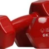 Active Panther Dumbbell Set 2 X 6 KG - 12 Kg Totaal - Vinyl - Rood -Fit Verkoop 1200x758 1