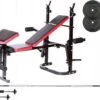 Halterbank INC. 50 Kg GEWICHTEN - Sportbank - Fitnessbank + Halterschijven + 1 Halterstang + 2 Dumbbells - Multifunctioneel - Volledig Instelbaar - Opklapbaar -Fit Verkoop 1200x771 1