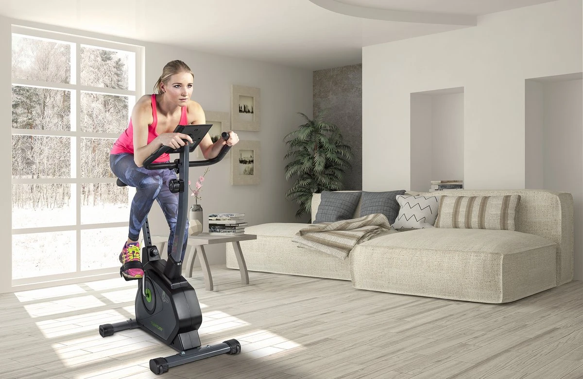 Tunturi Cardio Fit B35 Hometrainer - Fitnessfiets - 8 Weerstandsniveaus - Hartslagmonitor - Ergonomisch - Verstelbaar Stuur - Transportwielen 8 Tunturi Cardio Fit B35 Hometrainer - Fitnessfiets - 8 Weerstandsniveaus - Hartslagmonitor - Ergonomisch - Verstelbaar Stuur - Transportwielen - Afbeelding 6