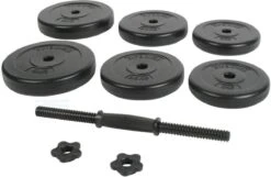 Dumbell - Dumbells Set - 20 Kg - 25 Mm - Kunststof - Zwart -Fit Verkoop 1200x782 1