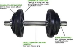 Tunturi Gewichten Gietijzer Totaal 20kg - Halterset Met Schroefsluiting - Dumbbell Set - 2 Halterstangen - 30mm - Incl. Gratis Fitness App 17 Tunturi Gewichten Gietijzer Totaal 20kg - Halterset Met Schroefsluiting - Dumbbell Set - 2 Halterstangen - 30mm - Incl. Gratis Fitness App -Fit Verkoop 1200x782