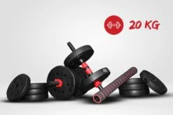 Venom Sports Verstelbare Dumbbell Set Tot 20kg – Professionele 2-in-1 Halterset Gewichten – Gebruiksvriendelijke Fitness Stang – Verstelbare Dumbbellset – Home Gym – Krachttraining – Rood -Fit Verkoop 1200x800 117