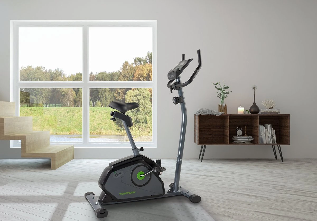 Tunturi Cardio Fit B40 Hometrainer - Fitnessfiets Met Lage Instap - 8 Weerstandsniveaus - Voorzien Van Tablethouder En Transportwielen 7 Tunturi Cardio Fit B40 Hometrainer - Fitnessfiets Met Lage Instap - 8 Weerstandsniveaus - Voorzien Van Tablethouder En Transportwielen - Afbeelding 5