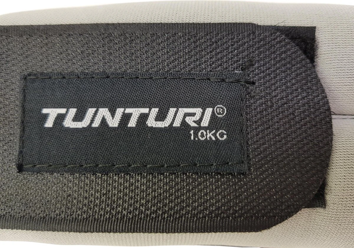 Tunturi Enkelgewichten En Polsgewichten - Gewichten - 2 X 1kg - Grijs 4 Tunturi Enkelgewichten En Polsgewichten - Gewichten - 2 X 1kg - Grijs - Afbeelding 2