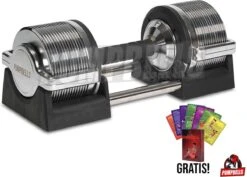 PUMPBELLS - Verstelbare Dumbbell - 3kg T/m 32kg - 30 DUMBBELLS IN ÉÉN! - Professionele Halter