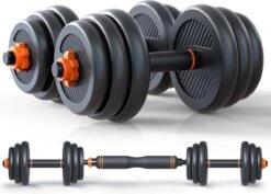 ✅ Dumbell Set 40kg | Halter Set | Verstelbaar | Innovatief | Inclusief Verstelbare Stang ✅
