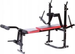 Halterbank Inc. 105 Kg GEWICHTEN - Sportbank - Fitnessbank + Halterschijven + 2 Halterstangen + 4 Dumbbell Stangen - Multifunctioneel - Volledig Instelbaar – Opklapbaar -Fit Verkoop 1200x868 2