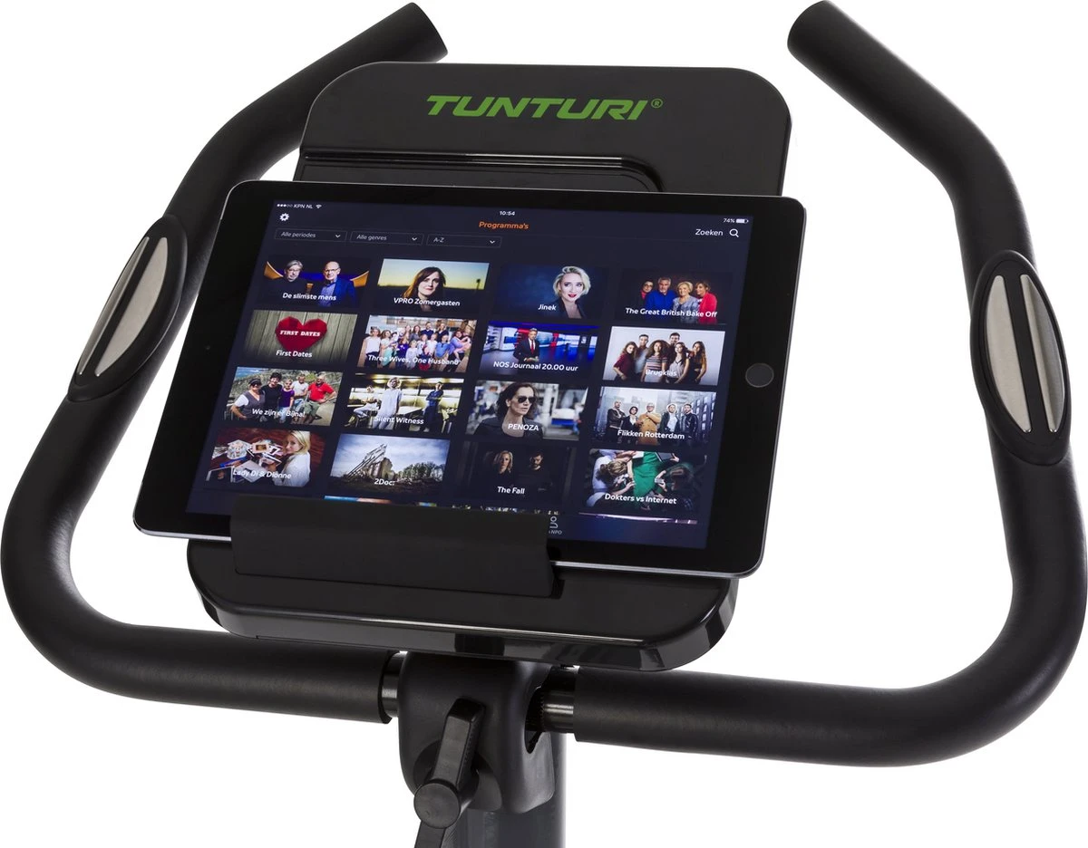 Tunturi Cardio Fit E35 Hometrainer - Ergometer - Bluetooth - Fitnessfiets Met 12 Verschillende Trainingsprogramma's - Comfort Plus Zadel 16 Tunturi Cardio Fit E35 Hometrainer - Ergometer - Bluetooth - Fitnessfiets Met 12 Verschillende Trainingsprogramma's - Comfort Plus Zadel - Afbeelding 14