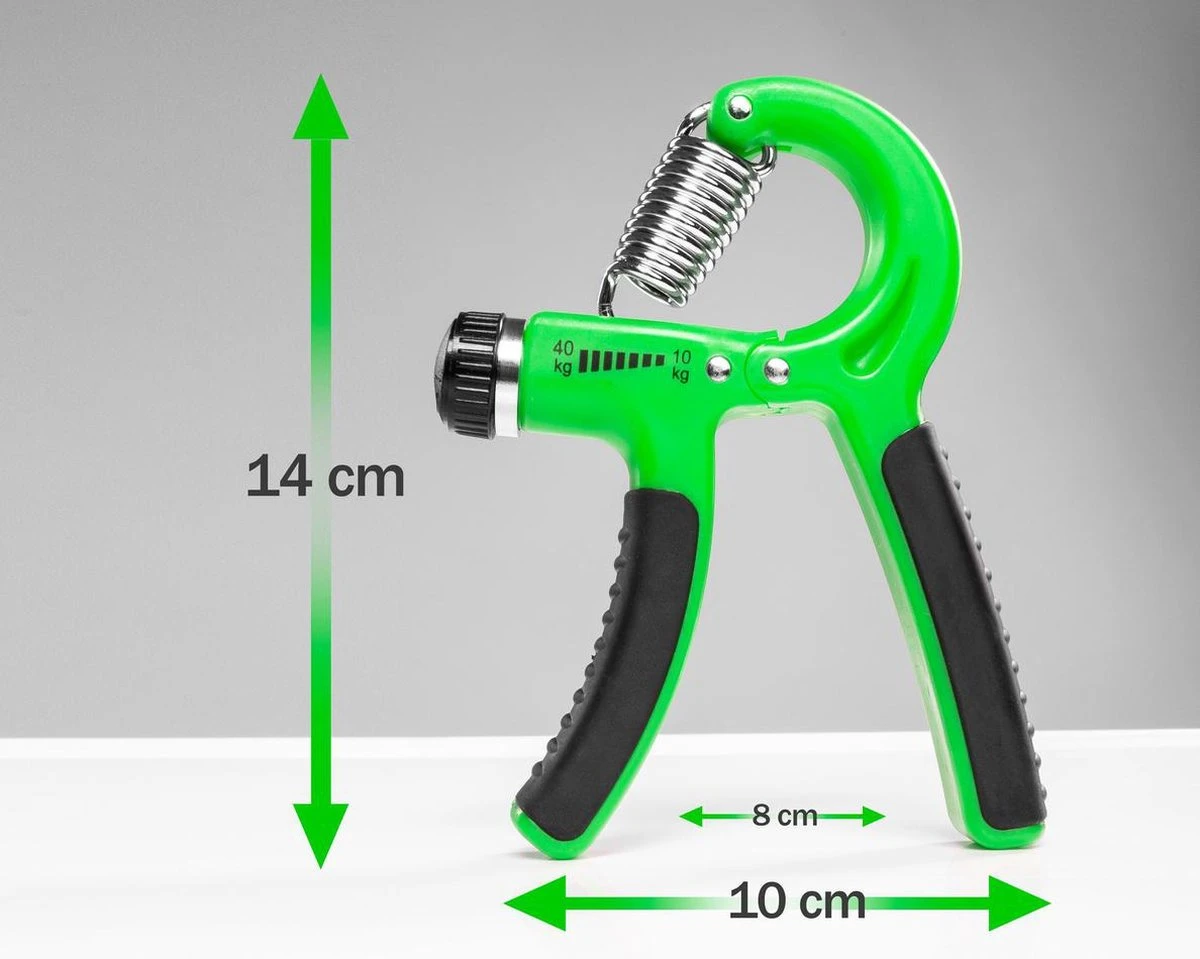 #DoYourFitness® - Verstelbare / Instelbare Handtrainer »Siro« - Pols / Onderarm Training - Knijphalter / Handknijper - Ter Versterkingen Van Handspieren - Groen 8 #DoYourFitness® - Verstelbare / Instelbare Handtrainer »Siro« - Pols / Onderarm Training - Knijphalter / Handknijper - Ter Versterkingen Van Handspieren - Groen - Afbeelding 6