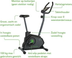 Tunturi Cardio Fit B30 Hometrainer - Fitness Fiets Met 8 Weerstandsniveaus - Voorzien Van Tablethouder En Transportwielen -Fit Verkoop 1200x975