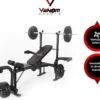 Venom Sports Halterbank – Fitnessbank – Verstelbare Rugleuning – Uiterst Geschikt Voor Gewichten – Incl. Beenhouder – Zachte Handgrepen – PU Kussens – Triangel Structuur – Inklapbaar - Zwart - 182x116x112cm -Fit Verkoop 1200x990 1