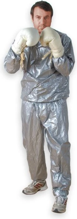 Zweetpak - Sauna Pak - Sauna Suit - Zweetpak Heren - Zweetpak Dames - 2 Delig - Zilver