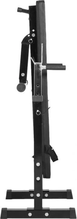 SOUTHWALL Halterbank - Fitnessbank - Verstelbare Haltersteunen - Belastbaar Tot 200kg - Zwart -Fit Verkoop 425x1200