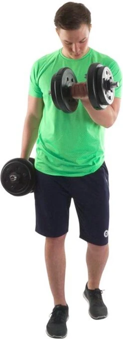 ScSPORTS® Halterschijven Set 30 Kg - Kunststof - 30 Mm - 2x10 - 2x5 Kg - Gewichten -Fit Verkoop 438x1200