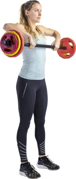 RS Sports Aerobic Pump Set - Halterset Met Gewichten - 130 Cm Stang - Totaal 20 Kg - Rubber Schijven -Fit Verkoop 512x1200