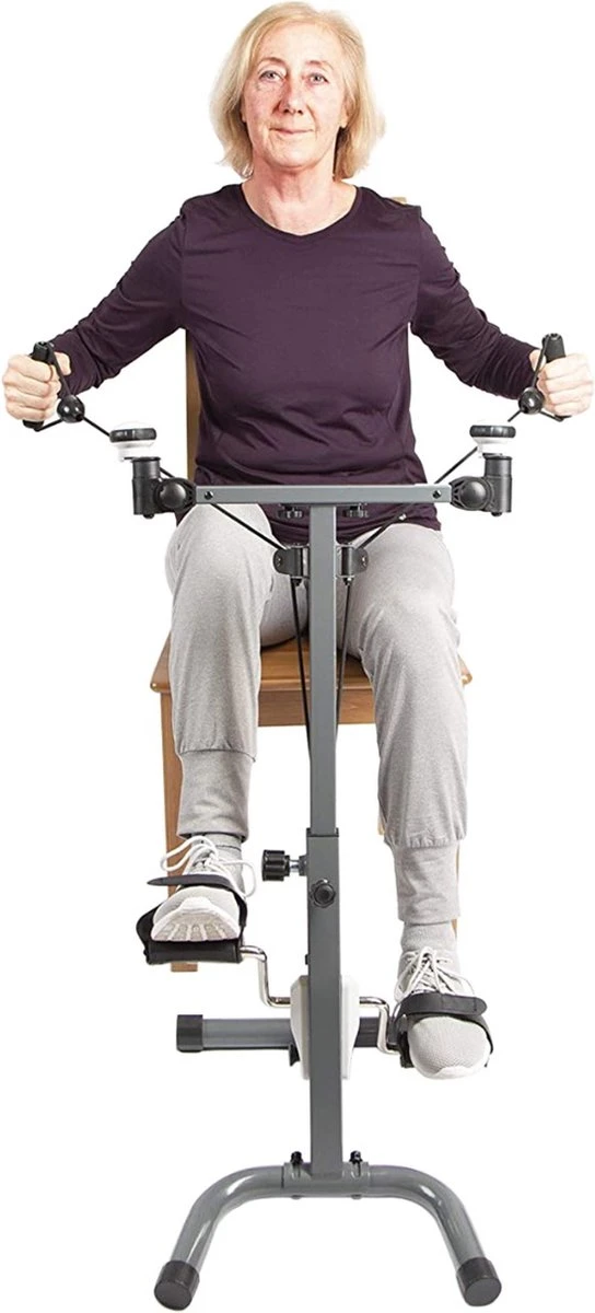 3-in-1 Hometrainer Fietstrainer Fitness Stoelfiets Armtrainer Pedaaltrainer - Voor Senioren Of Revalidatie 3 3-in-1 Hometrainer Fietstrainer Fitness Stoelfiets Armtrainer Pedaaltrainer - Voor Senioren Of Revalidatie