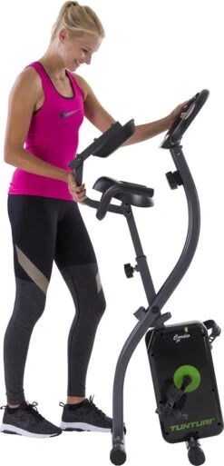 Tunturi Cardio Fit B25 X Bike - Hometrainer Met Rugleuning - Fitnessfiets Opvouwbaar - 8 Weerstandsniveaus - Tablethouder -Fit Verkoop 578x1200 1