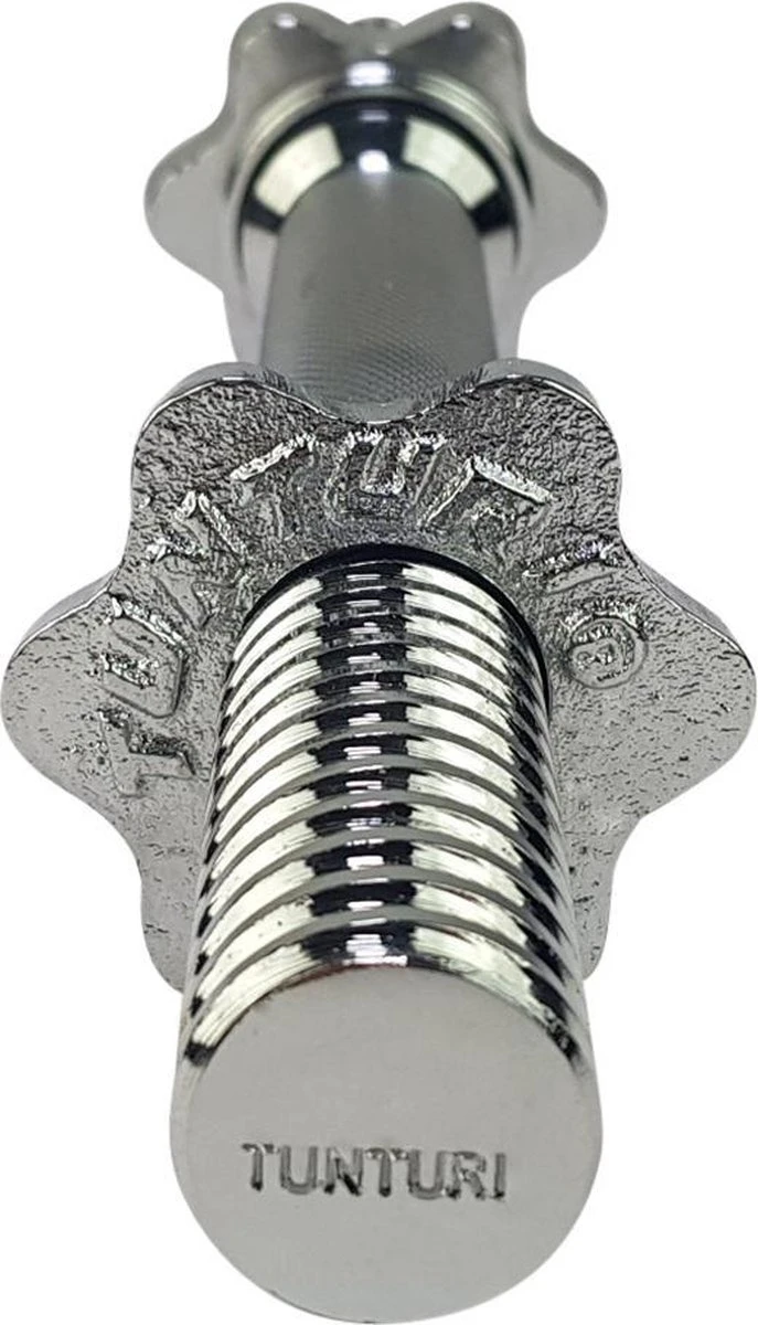 Tunturi Gewichten Gietijzer Totaal 20kg - Halterset Met Schroefsluiting - Dumbbell Set - 2 Halterstangen - 30mm - Incl. Gratis Fitness App 5 Tunturi Gewichten Gietijzer Totaal 20kg - Halterset Met Schroefsluiting - Dumbbell Set - 2 Halterstangen - 30mm - Incl. Gratis Fitness App - Afbeelding 3