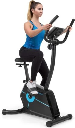 Klarfit Tauon Fiets Hometrainer - LC-display - Trainingscomputer - Tablethouder - Q-factor Van 22 Cm - 12 Kg Vliegwielmassa