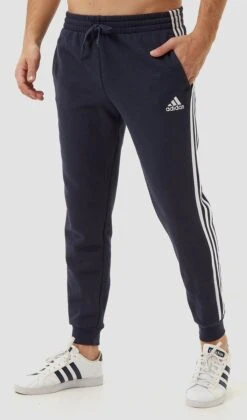 Adidas Performance 3-Stripes Fleece Joggingbroek Blauw Heren - Maat M