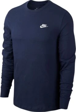 NIKE Sportswear Lange Mouwenshirt Mannen Blauw - Maat M