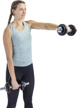 RS Sports Dumbellset - Halterset Met Gewichten - Totaal 20 Kg - 2 Stangen - Zwart -Fit Verkoop 859x1200