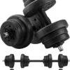 Hoppa! Halterset,verstelbare Kunststof Dumbbell Set, Met Aansluitende Stalen Buis, Halters, Dumbbell Set, 20 Kg/30 Kg, Workout Fitness Training, 1 Paar,