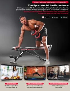 Sportstech BRT400 | Opklapbare Halterbank | Compleet Opgebouwd Geleverd | Buiktrainer | Veilig Vergrendelsysteem -Fit Verkoop 923x1200 3