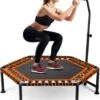 FOXSPORT Trampoline - Jump - Fitness - Volwassene Of Kindertrampoline - Met Telefoonhouder - Fitness Trampoline Met Handvat - Mini Trampoline - Kleine Trampoline - Sport Trampoline - Inclusief Handgrip - Fitnesstrampolines - Vereist Montage - 123 Cm -Fit Verkoop 941x1200 1