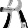 Handgrip Trainer Pro, Fitness - Verstelbaar- Handknijper - Onderarm Trainer - Grip Trainer - Met Teller - 5 Tot 60KG - Grijs Zwart