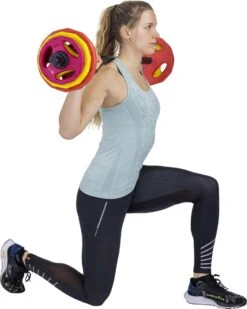 RS Sports Aerobic Pump Set - Halterset Met Gewichten - 130 Cm Stang - Totaal 20 Kg - Rubber Schijven -Fit Verkoop 958x1200 2