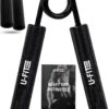 U-Fit One Metal Handtrainer 90kg Met 2 Soft Touch Sleeves - Grip Trainer - Handknijper - Knijphalter - Armtrainer - Hand Knijper - Handgripper - Heavy Gripper - Onderarm - Buigveer