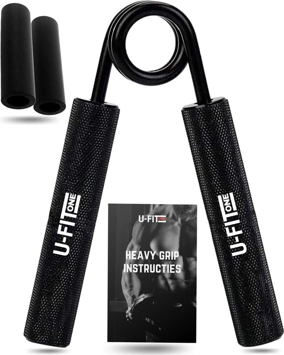 U-Fit One Metal Handtrainer 45kg Met 2 Soft Touch Sleeves - Handknijper- Grip Trainer - Knijphalter - Armtrainer - Hand Knijper - Handgripper - Heavy Gripper - Onderarm - Buigveer 3 U-Fit One Metal Handtrainer 45kg Met 2 Soft Touch Sleeves - Handknijper- Grip Trainer - Knijphalter - Armtrainer - Hand Knijper - Handgripper - Heavy Gripper - Onderarm - Buigveer