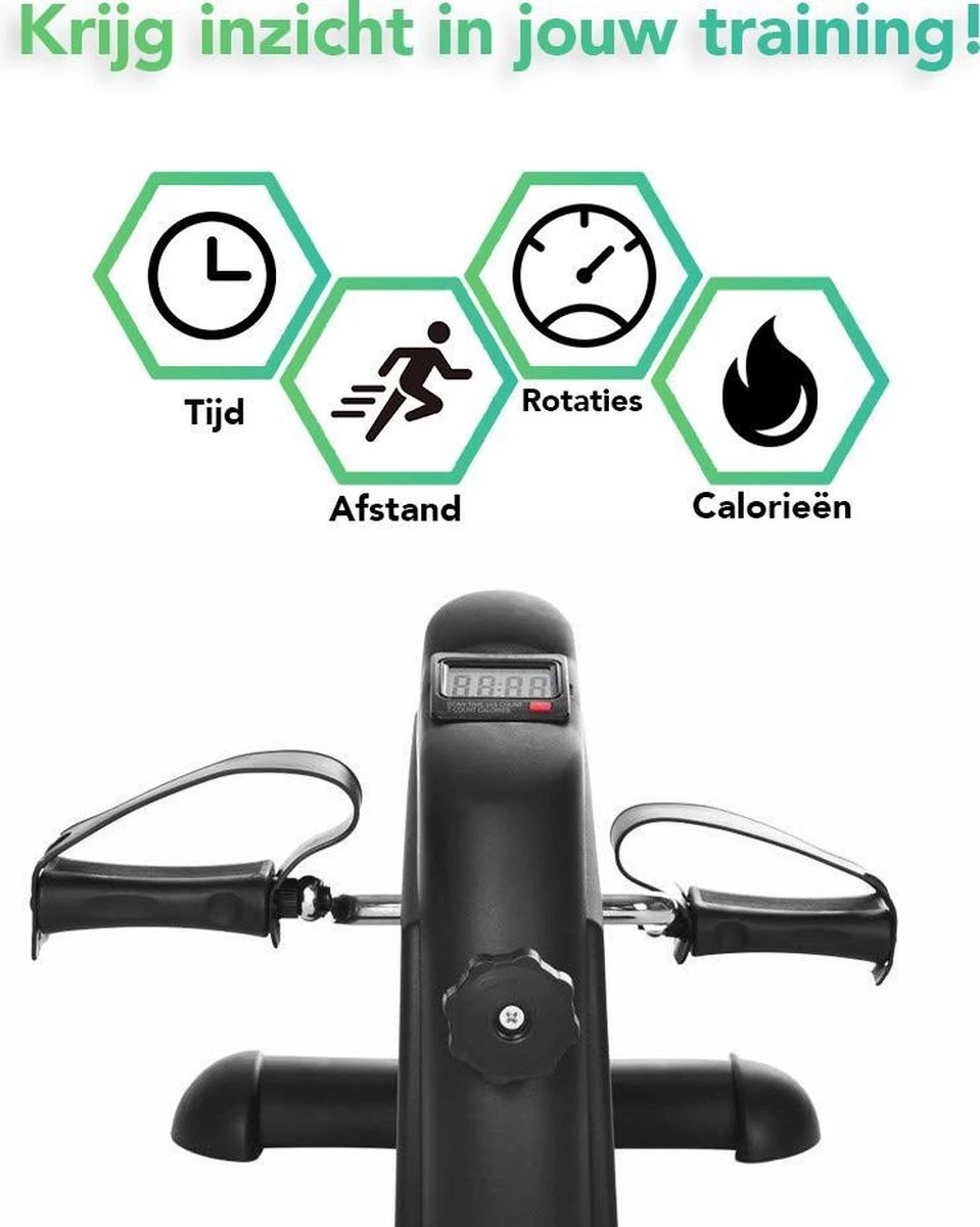 Dreaver Stoelfiets - LCD-scherm - Inclusief Antislipmat - Bureaufiets - Bewegingstrainer - Deskbike - Mini Hometrainer - Pedaaltrainer 7 Dreaver Stoelfiets - LCD-scherm - Inclusief Antislipmat - Bureaufiets - Bewegingstrainer - Deskbike - Mini Hometrainer - Pedaaltrainer - Afbeelding 5