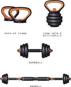 Active Panther Dumbbell Set 40 Kg - Zwart/Oranje Verstelbare Halter, Dumbbell & Kettlebell Stang 40 Kg Totaal -Fit Verkoop 985x1200